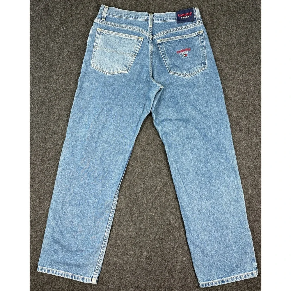 Tommy Hilfiger Tommy Jeans Relaxed Fit Straight Leg Denim Blue Mens 11/30 T901